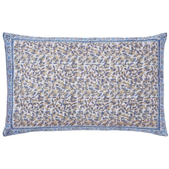Naaz-Anna Hand Stitched Reversible Pillow Case - Dusty Pink/Gray